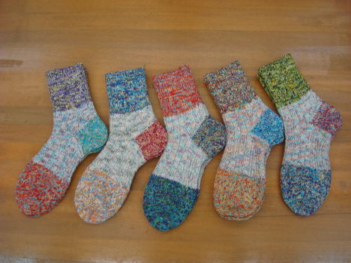 3段切替リップル杢 LADIES 216612（サイズは23-25cmのワンサイズ）