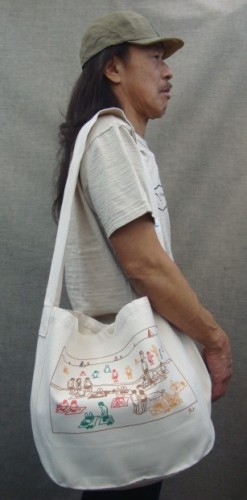 HEAVY CANVAS NEWS PAPER BAG NPB-001E（STYLE：BEACH）