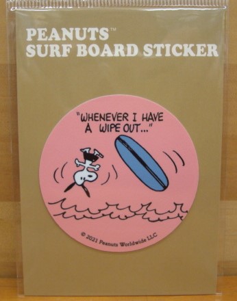 スヌーピー（SNOOPY）PEANUTS SURF BOARD STICKER（ピーナッツサーフボードステッカー） SNP-21009