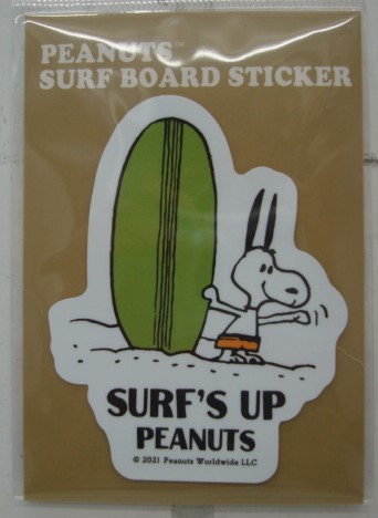 スヌーピー（SNOOPY）PEANUTS SURF BOARD STICKER（ピーナッツサーフボードステッカー） SNP-21001