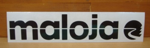MALOJA(マローヤ)ロゴステッカー(約15X3cm)　カラー：ブラック