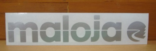 MALOJA(マローヤ)ロゴステッカー(約15X3cm)　カラー：シルバー
