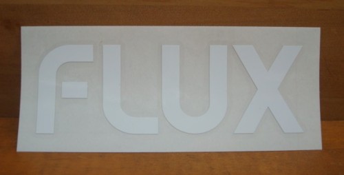 FLUX LOGO STICKER(フラックスロゴステッカー) FCDS01SW カラー：WHITE(ホワイト) Sサイズ