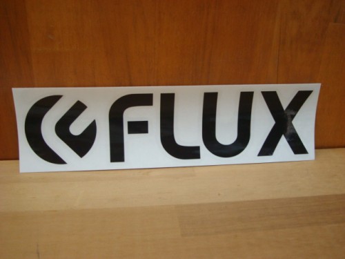 FLUX LOGO DIECUT STICKER(ﾌﾗｯｸｽロゴダイカットステッカー) FCDS701 カラー：BLACK(ブラック)  Lサイズ