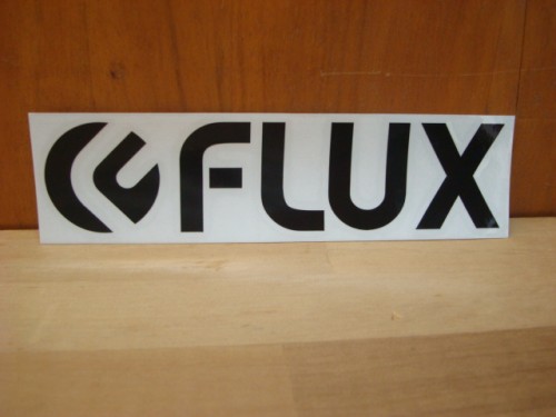 FLUX LOGO DIECUT STICKER(ﾌﾗｯｸｽロゴダイカットステッカー) FCDS704 カラー：BLACK(ブラック) Sサイズ