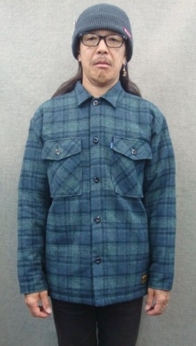 チェックネル×キルティングJKT 325-128（カラー：BLUE）