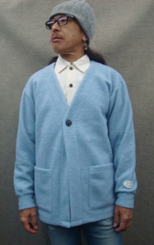 1ボタンカーディガン 125-609（カラー：BLUE）