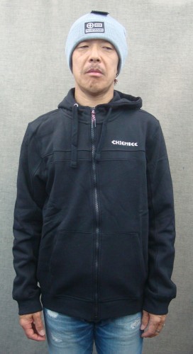MEN HOODED SWEAT JACKET 00017685（カラー：19-3911 BLACK BEAUTY）
